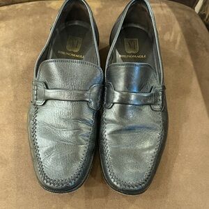 Bruno Magli Men's Black Leather Loafers Size 8